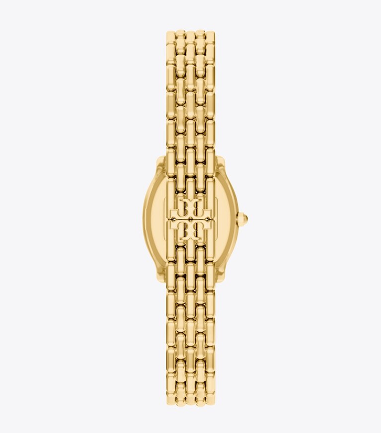 Tory Burch designer montres bracelet Mini montre Eleanor Curve dans IVORY/GOLD retour