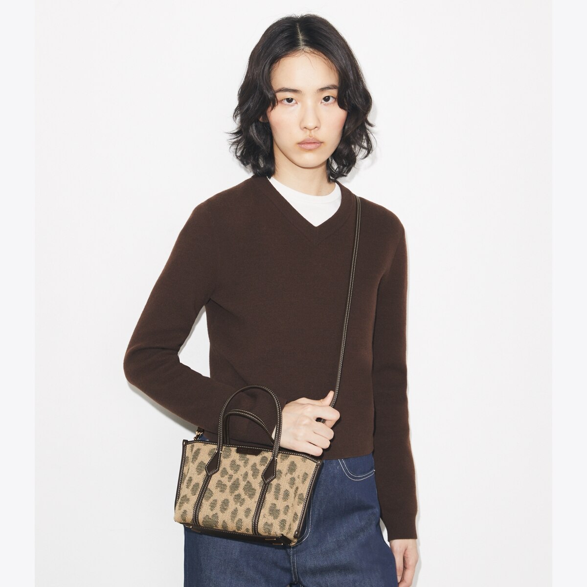 Mini Perry Canvas Tote: Women's Designer Crossbody Bags | Tory Burch