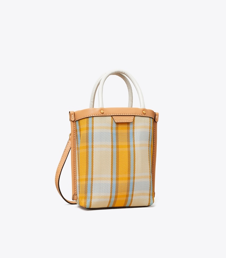 Tory Burch designer crossbody bags Mini Perry Mesh Tote in Ciel angle