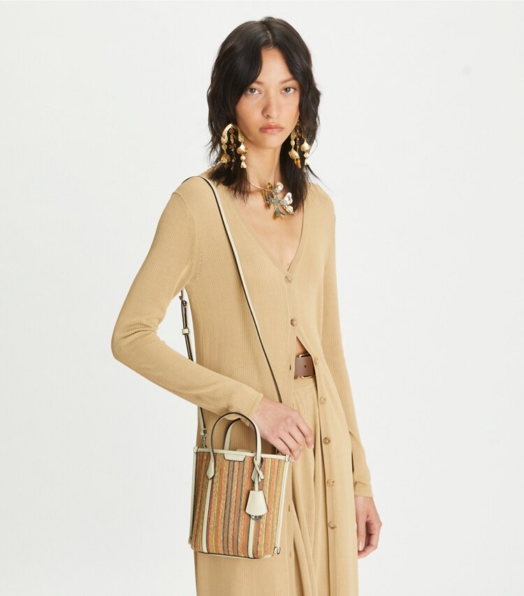 Mini Perry Raffia Stripe Tote: Women's Designer Crossbody Bags