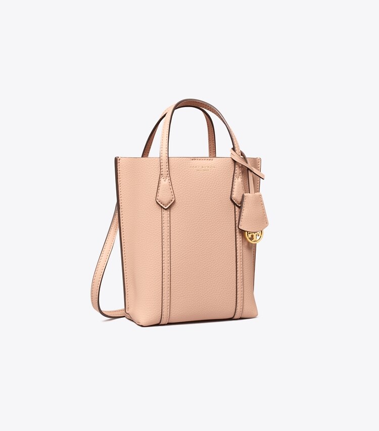 Tory Burch designer crossbody bags Mini Perry Tote in Devon Sand angle