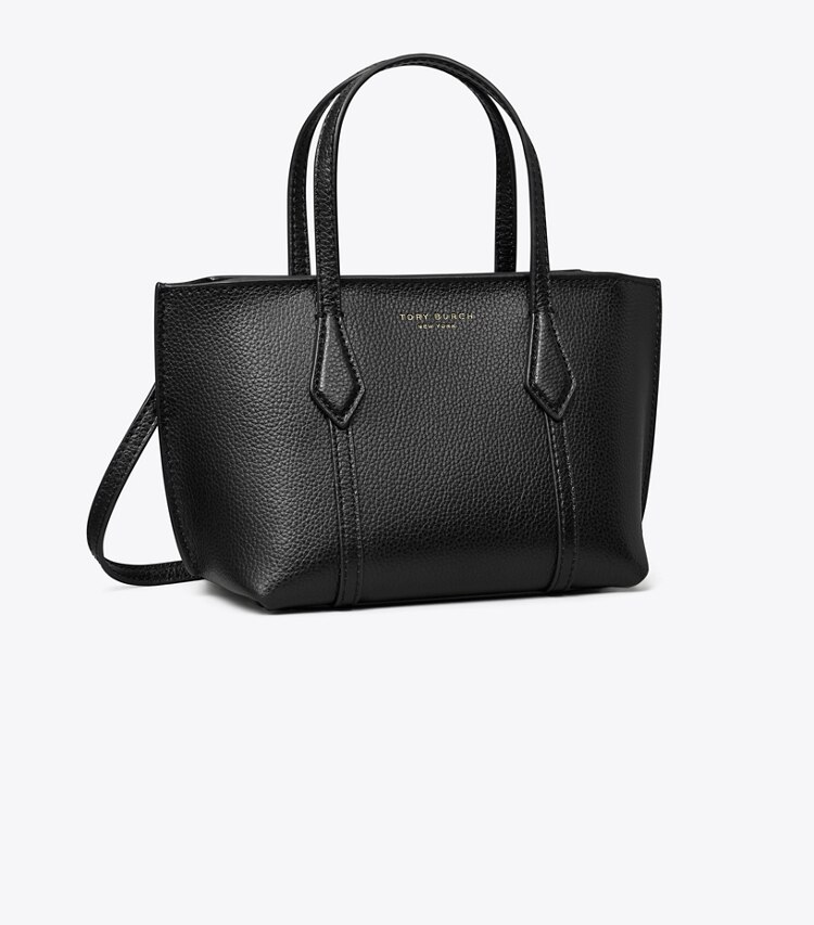 Tory Burch designer crossbody bags Mini Perry Tote in Black angle