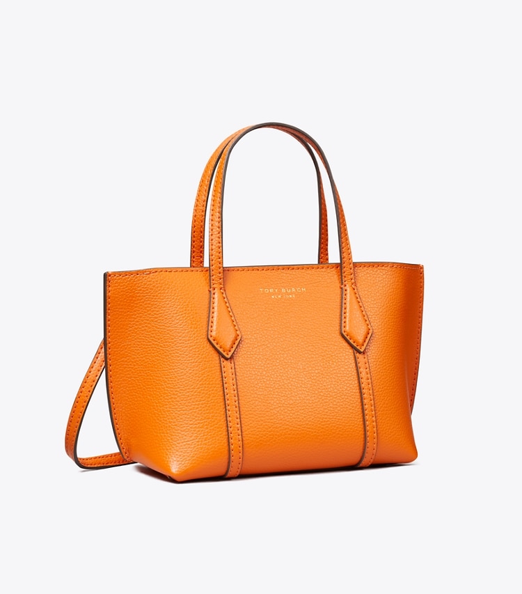 Tory Burch designer crossbody bags Mini Perry Tote in Orange Jam angle