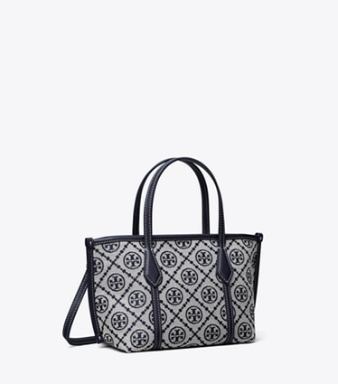 Tory Burch designer crossbody bags Mini Perry Tote Bag mit T-Monogramm in Tory Navy angle