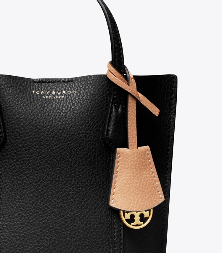 Tory Burch designer crossbody bags Mini Perry Tote in Black detail