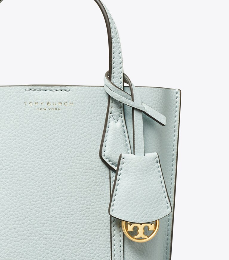 Tory Burch designer crossbody bags Mini Perry Tote in Seltzer / Pavestone detail