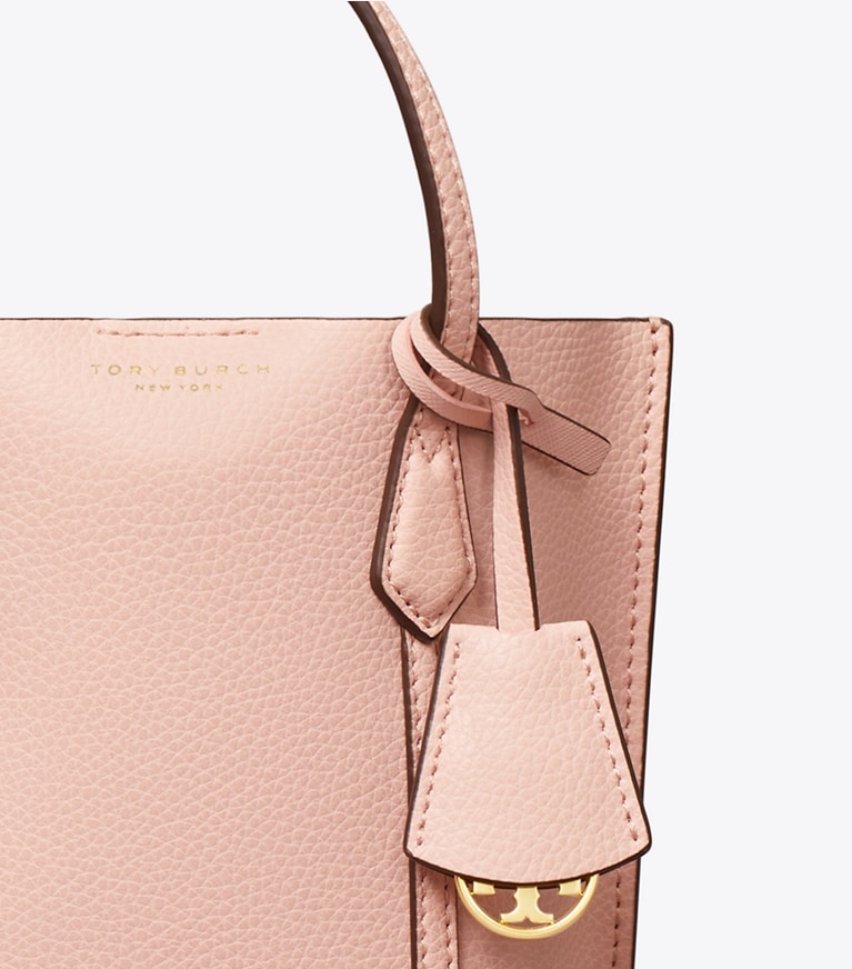 Tory Burch designer crossbody bags Mini Perry Tote in Shell Pink detail