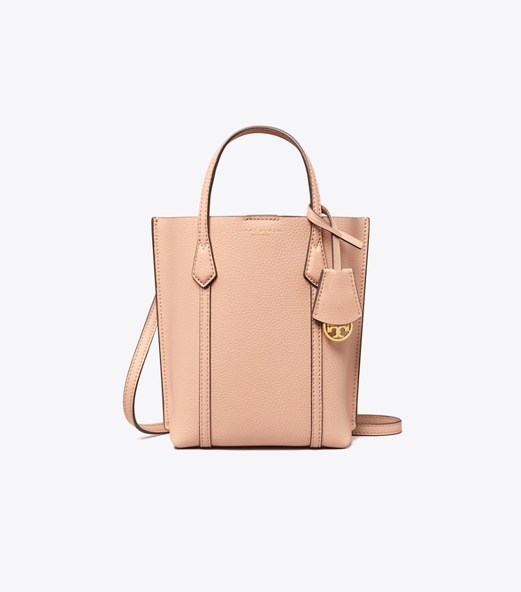 Tory Burch designer crossbody bags Mini Perry Tote in Devon Sand front