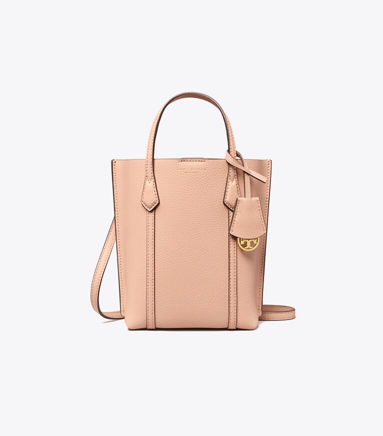 Tory Burch designer crossbody bags Mini Perry Tote in Devon Sand angle