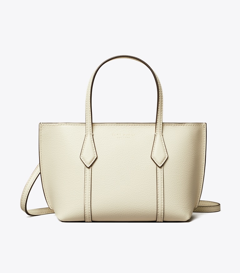 Tory Burch designer crossbody bags Mini Perry Tote in Warm White angle