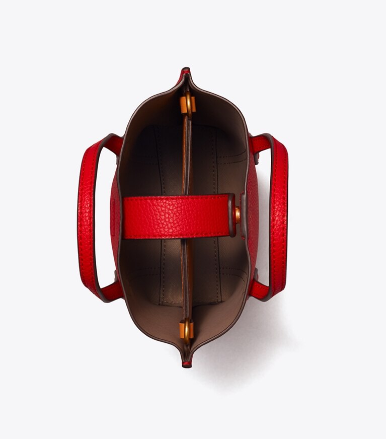 Tory Burch designer crossbody bags Mini Perry Tote in Brilliant Red overhead