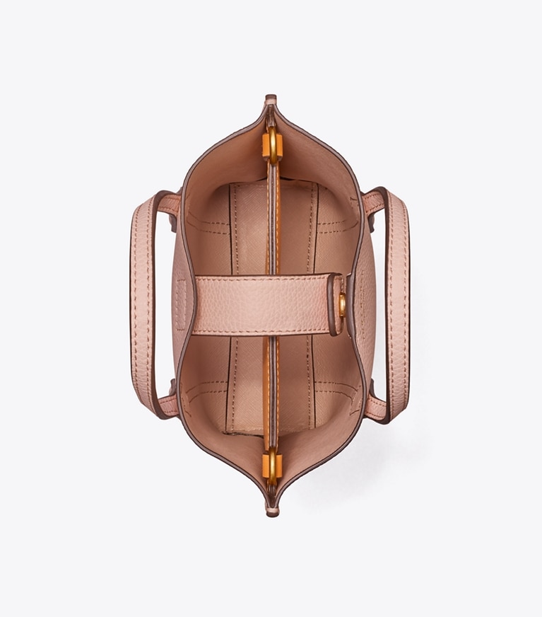 Tory Burch designer crossbody bags Mini Perry Tote in Shell Pink overhead