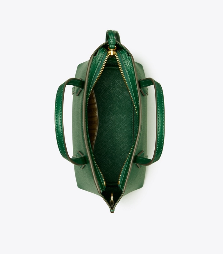 Tory Burch designer crossbody bags Mini Perry Tote in Dark Kale angle