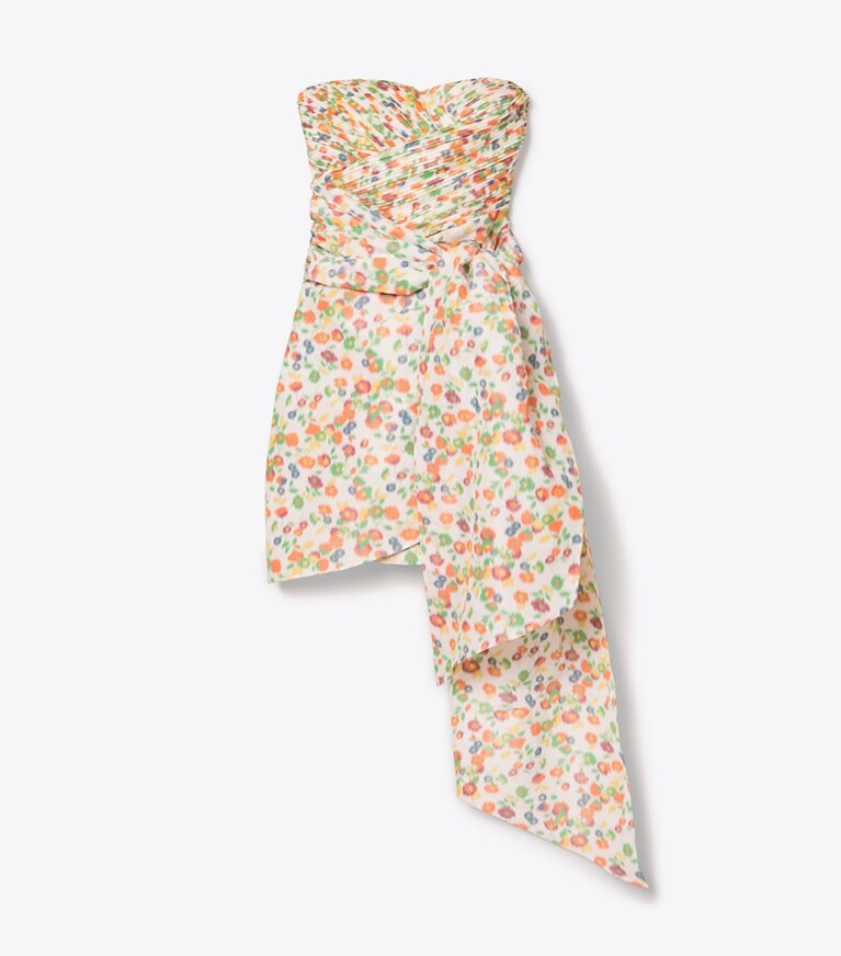 Tory Burch designer robes Mini-robe de soirée en taffetas dans Tossed Confetti de face