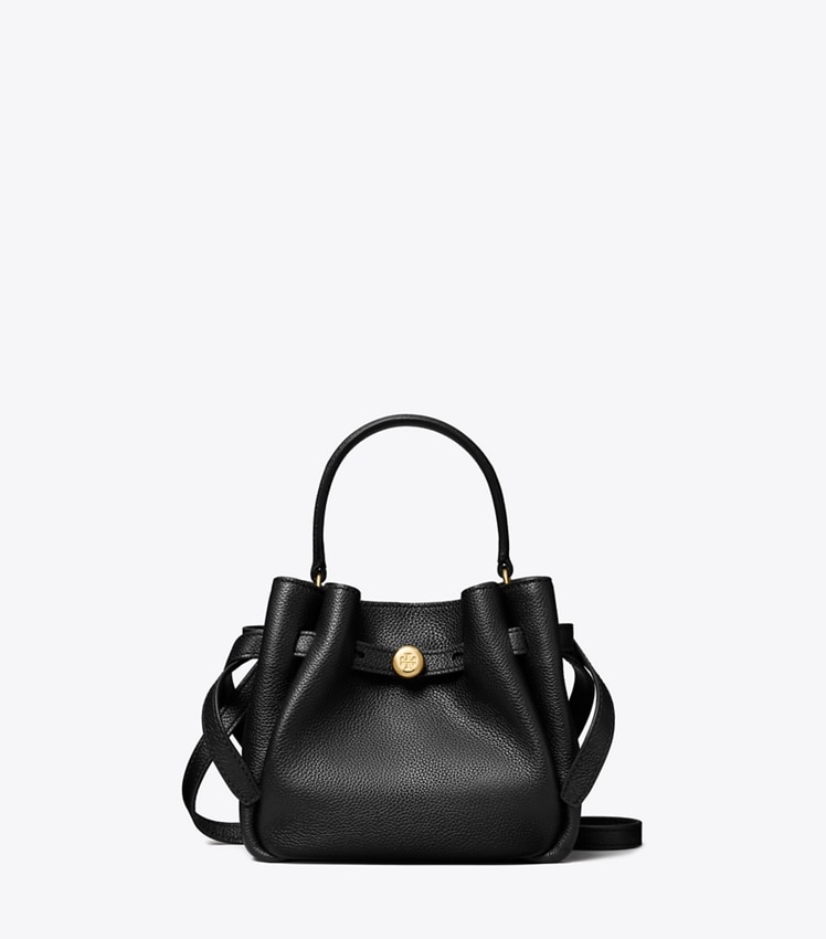 Tory Burch Mini Romy Bucket Bag — Black