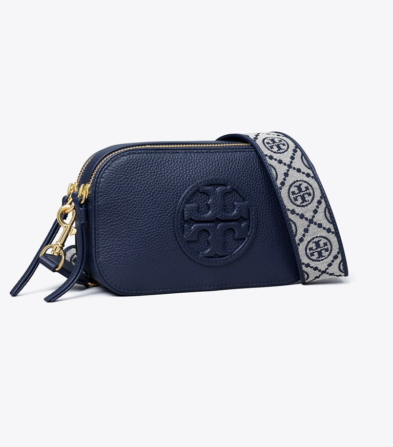 Tory Burch designer sacs à bandoulière Mini sac à bandoulière Miller in Tory Navy angle