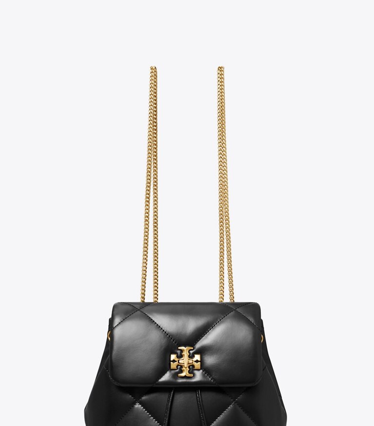 Tory Burch designer sacs à dos Mini sac à dos à matelassage losange Kira in Black angle