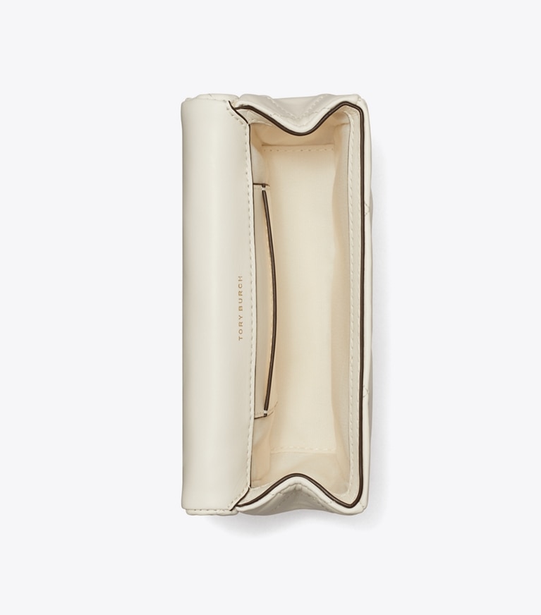 Tory Burch designer sacs à bandoulière Mini sac à rabat Kira à matelassage losange in Warm White dessus