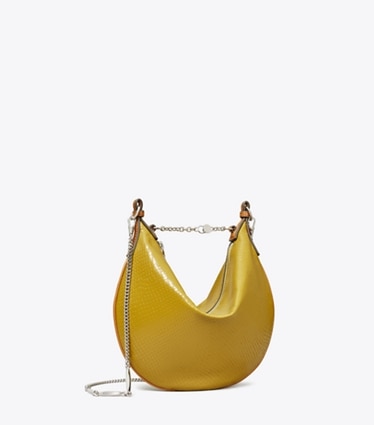 Tory Burch designer sacs porté épaule Mini sac Balloon à bandoulière en chaîne dans ISLAND PALM angle