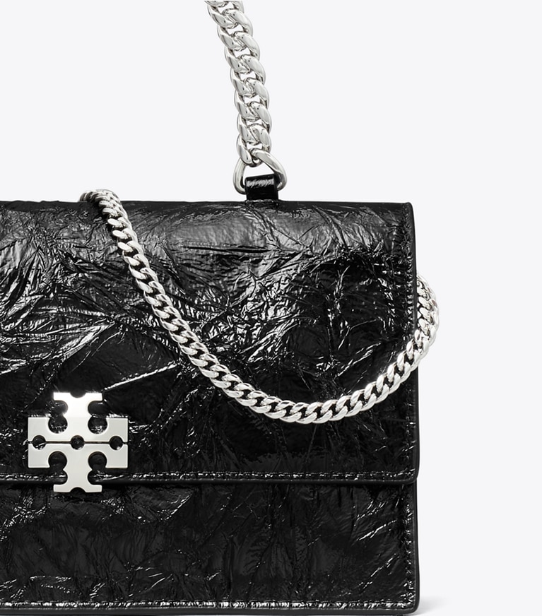 Tory Burch designer sacs à bandoulière Mini sac bandoulière Charlie effet vieilli avec anse in BLACK informations