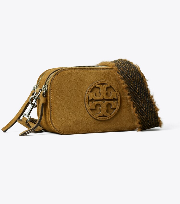 Tory Burch designer sacs à bandoulière Mini sac bandoulière en suède Miller dans Toffee angle
