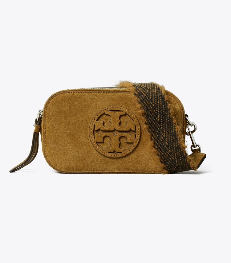 Tory Burch designer sacs à bandoulière Mini sac bandoulière en suède Miller dans Toffee de face
