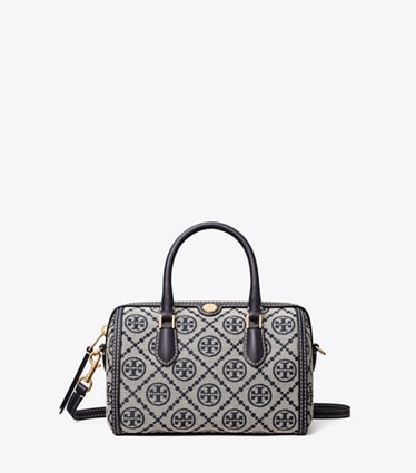 Tory Burch designer sacs à bandoulière Mini sac Barrel T Monogram in Tory Navy front
