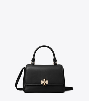 Tory Burch designer sacs à bandoulière Mini-sac Charlie à poignée supérieure et bandoulière dans Black de face