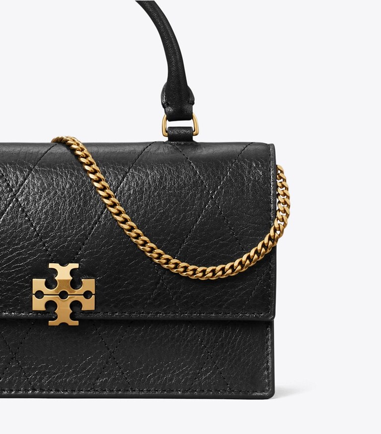 Tory Burch designer sacs à bandoulière Mini-sac Charlie matelassé à poignée supérieure et bandoulière dans BLACK détails