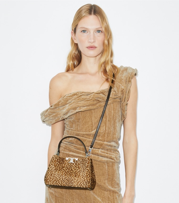 Tory Burch designer sacs à bandoulière Mini sac Eleanor en cuir de veau façon poulain dans Multi supplémentaire sur le modèle