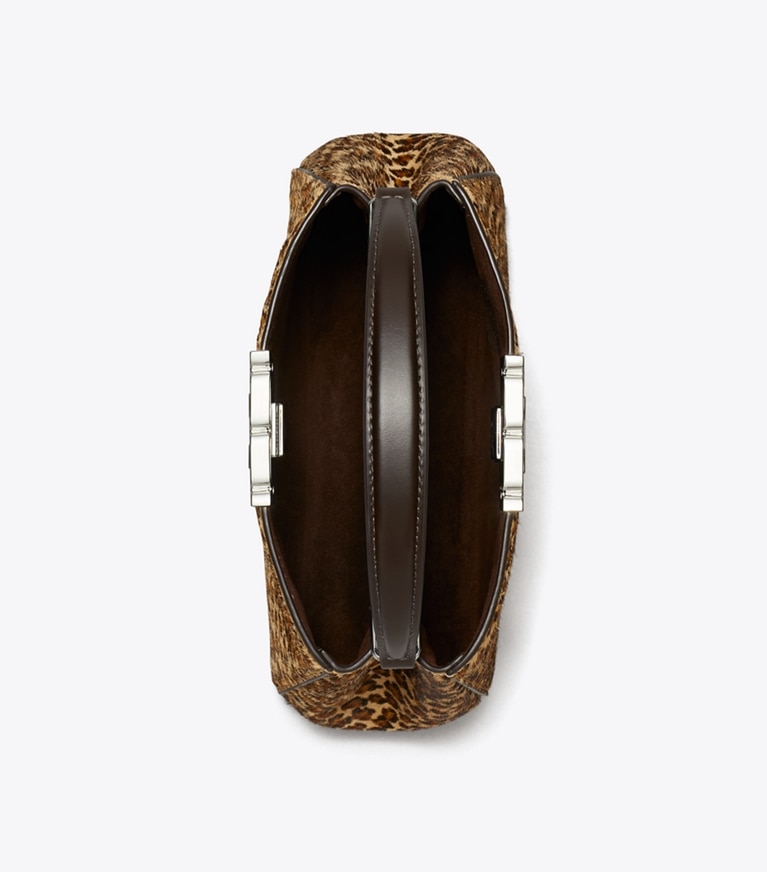 Tory Burch designer sacs à bandoulière Mini sac Eleanor en cuir de veau façon poulain dans Multi vue du dessus