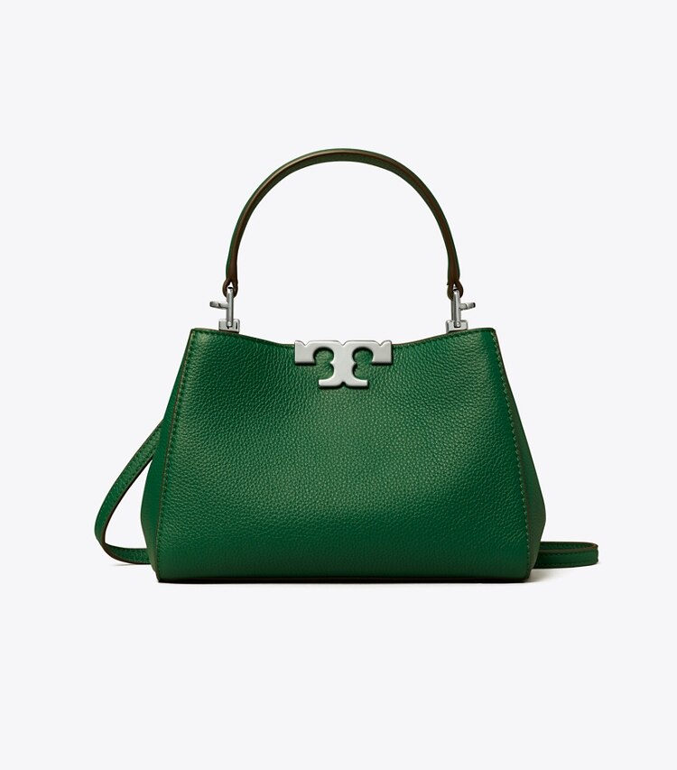 Tory Burch designer sacs à bandoulière Mini Sac Eleanor en cuir souple in Dark Kale front
