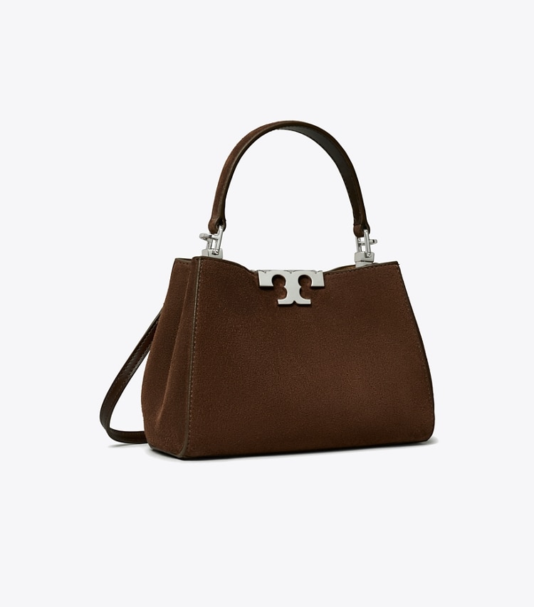 Tory Burch designer sacs à bandoulière Mini Sac Eleanor en daim in Dark Cocoa angle