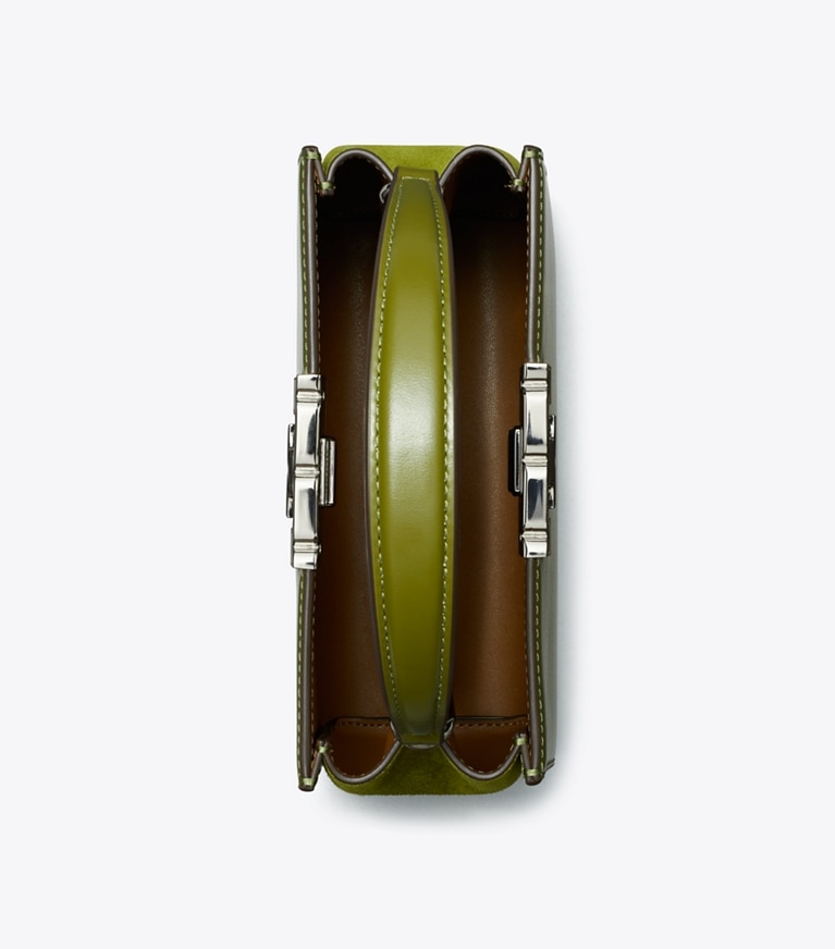 Tory Burch designer sacs à bandoulière Mini sac Eleanor in Dark Matcha angle