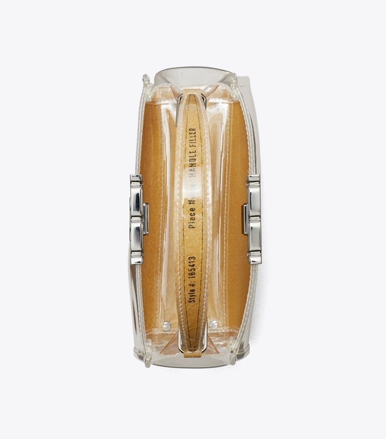Tory Burch designer sacs à bandoulière Mini Sac Eleanor transparent in Clear angle