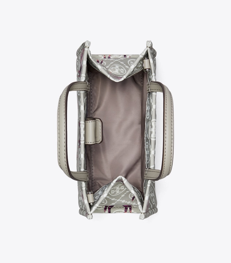 Tory Burch designer cabas Mini sac fourre-tout Ella Horse dans Gray / Magenta vue du dessus