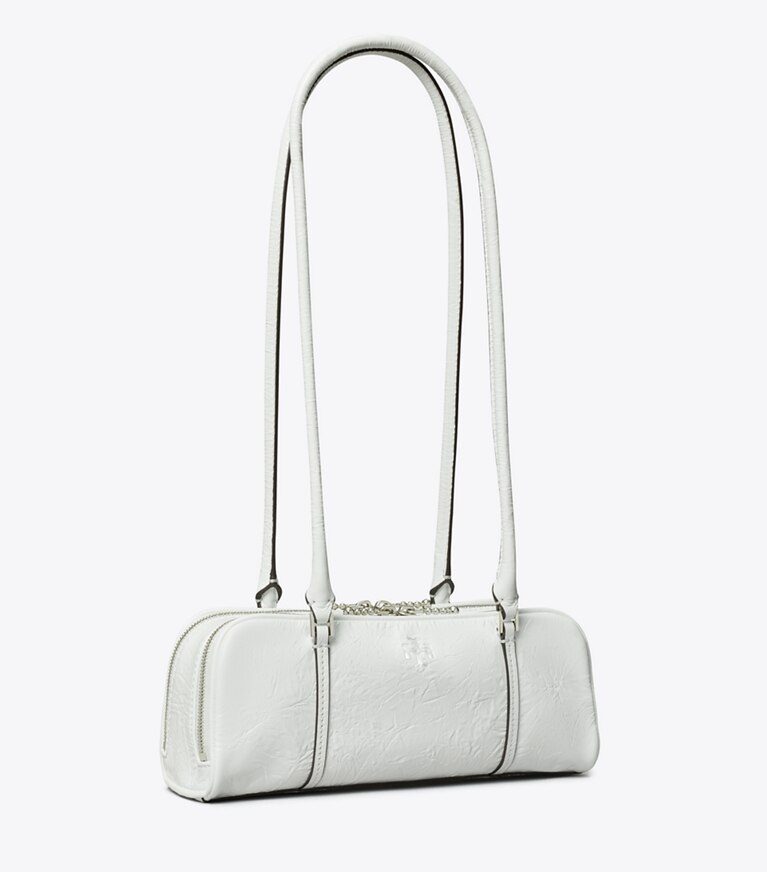 Tory Burch designer sacs porté épaule Mini sac Marshmallow en cuir froissé dans White angle