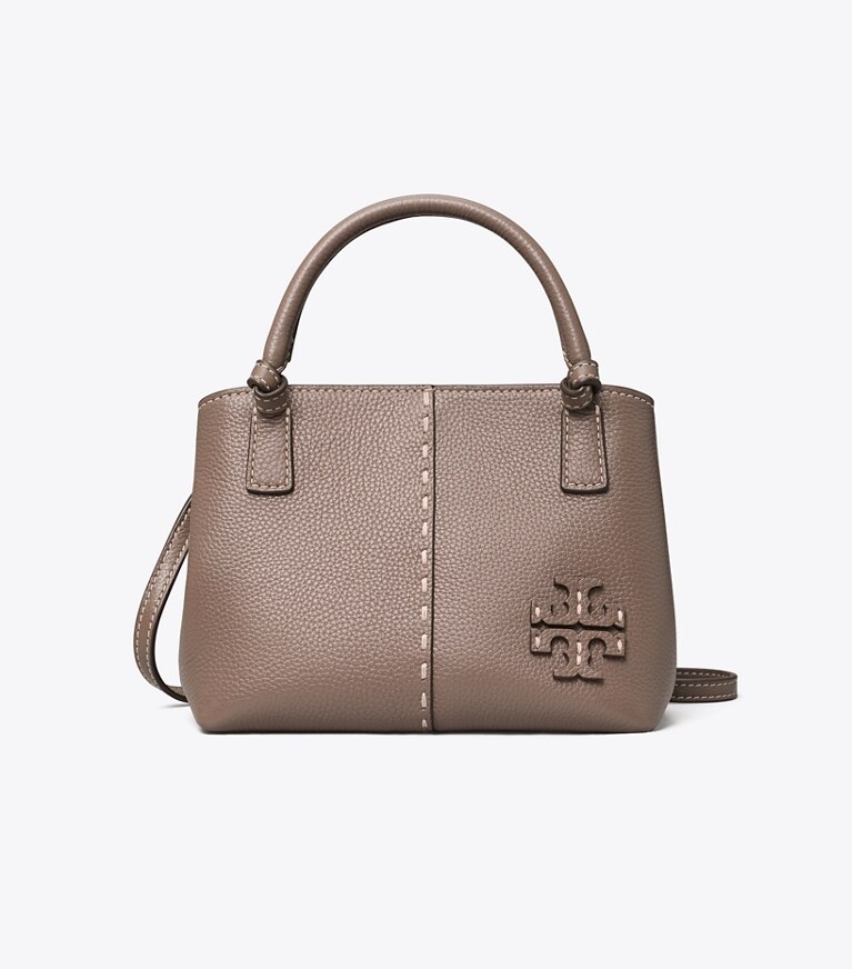 Tory Burch designer sacs à bandoulière Mini sac McGraw dans Silver Maple de face