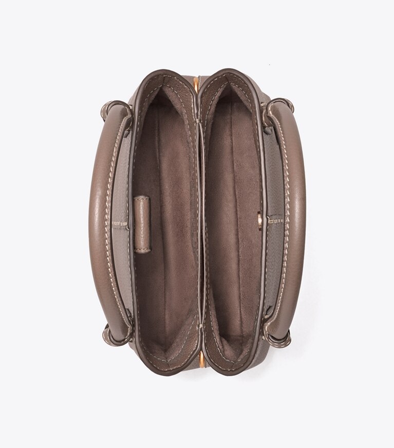 Tory Burch designer sacs à bandoulière Mini sac McGraw dans Silver Maple vue du dessus