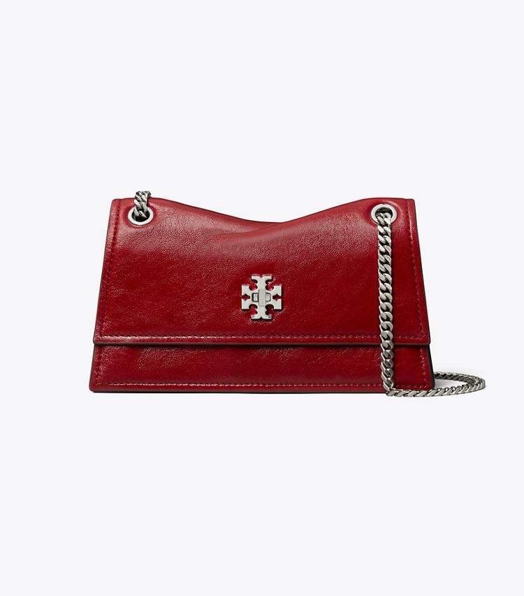 Tory Burch designer sacs porté épaule Mini sac porté épaule Kira avec fermoir tourniquet in Red front