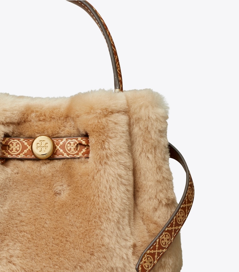 Tory Burch designer sacs à bandoulière Mini sac seau Romy en rason dans Teddy détails