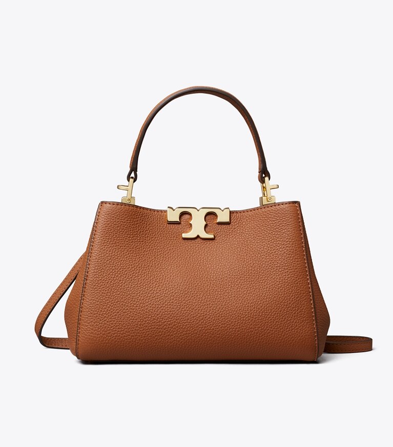 Tory Burch designer sacs à bandoulière Mini sac souple Eleanor dans Aged Tan de face