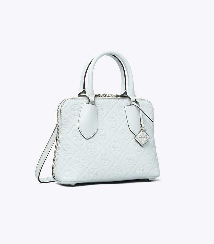 Tory Burch designer sacs à bandoulière Mini sac Swing en cuir T Monogram in Ice Blue angle