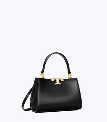 Tory Burch diseñador bolsos bandolera Mini Satchel Eleanor en Black ángulo