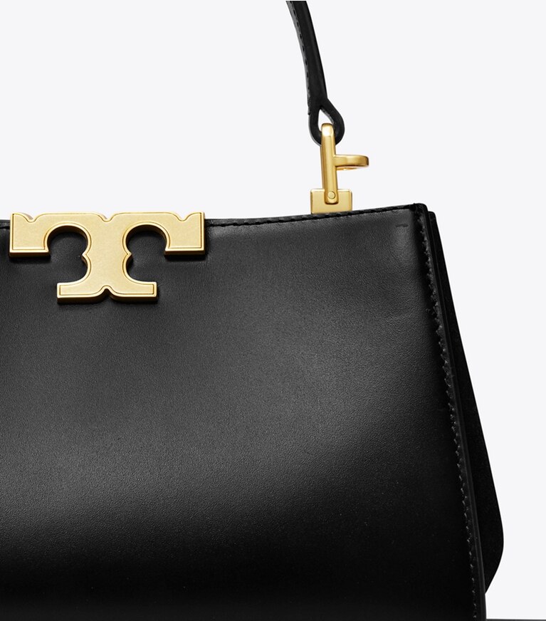 Tory Burch diseñador bolsos bandolera Mini Satchel Eleanor en Black detalle