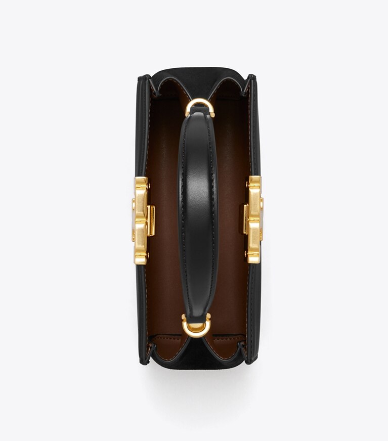 Tory Burch diseñador bolsos bandolera Mini Satchel Eleanor en Black vista superior