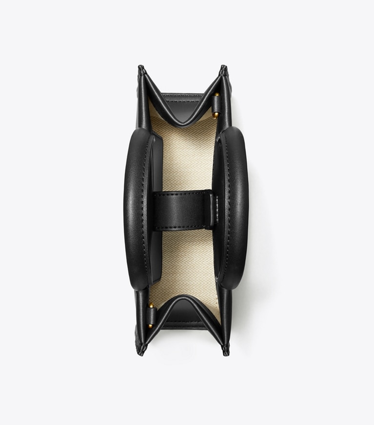 Tory Burch designer borse a spalla Mini shopping Ella Bio in Black angle