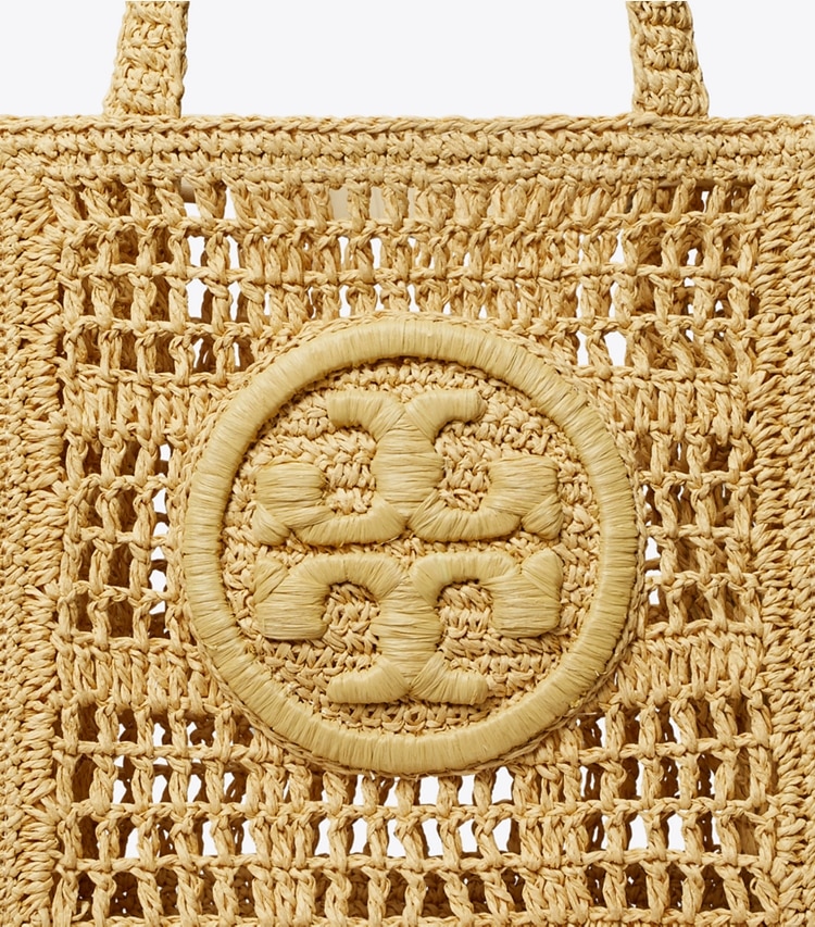 Tory Burch designer borse shopping Mini shopping Ella lavorata a mano all’uncinetto in Natural dettaglio