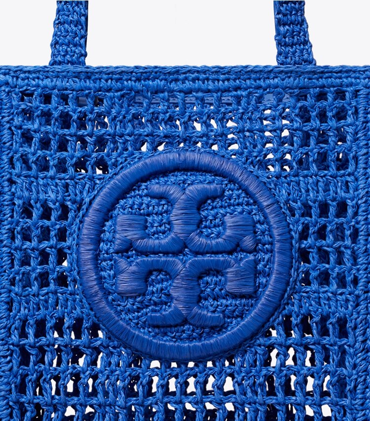 Tory Burch designer borse shopping Mini shopping Ella lavorata a mano all’uncinetto in Evening Blue dettaglio