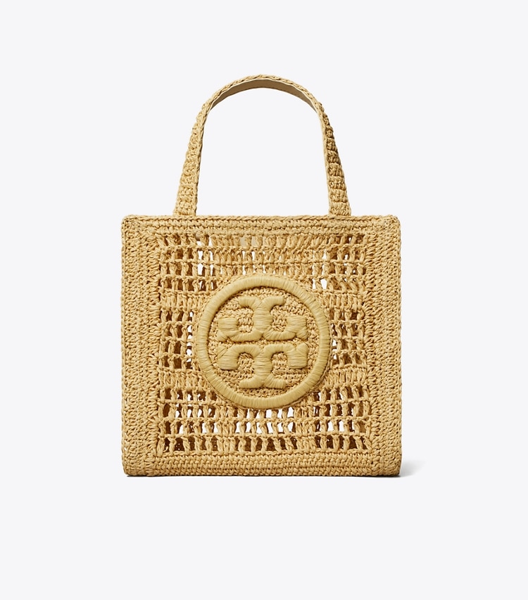 Tory Burch designer borse shopping Mini shopping Ella lavorata a mano all’uncinetto in Natural front